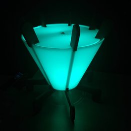 ReVeL - Lampe à poser réversible led rgb allumée Bleu